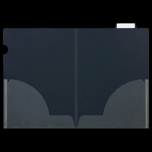 ニックス インデックス付クリアホルダー A4(見開きA3) 二つ折アッパー