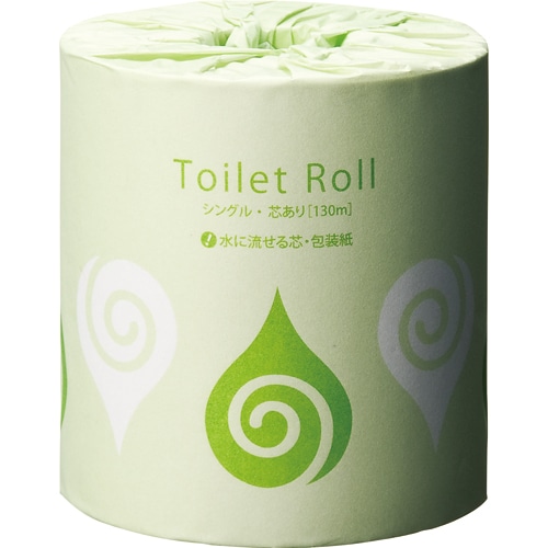 （まとめ） TANOSEEトイレットペーパー パルプブレンド シングル 芯あり 80m 1パック（8ロール） 〔×10セット〕 まとめ）TANOSEE トイレットペーパーパルプブレンド シングル 芯あり