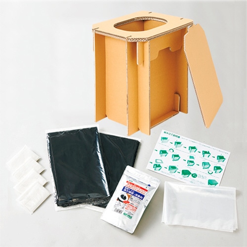 アズマ工業 非常用・組み立て式ダンボールトイレセット(フタ付) 20回分 AZ994 1セット(ご注文単位1セット)【直送品】