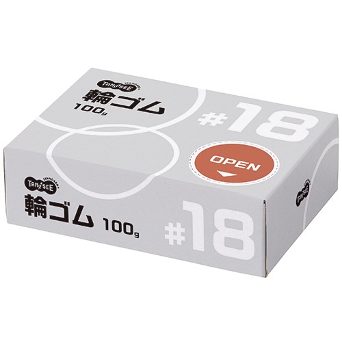 TANOSEE 輪ゴム #18 100g 1箱（ご注文単位1箱）【直送品】 包装用品