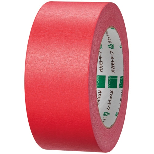 オカモト クラフトテープ 環境思いカラー No.224WC 50mm×50m 赤 1巻(ご注文単位1巻)【直送品】