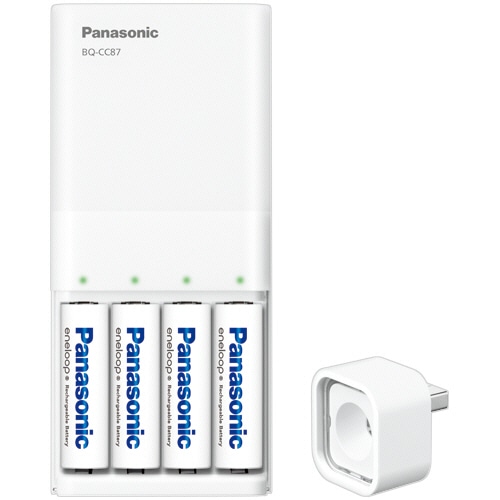 パナソニック USB入出力付急速充電器セット eneloop単3形4本付 K