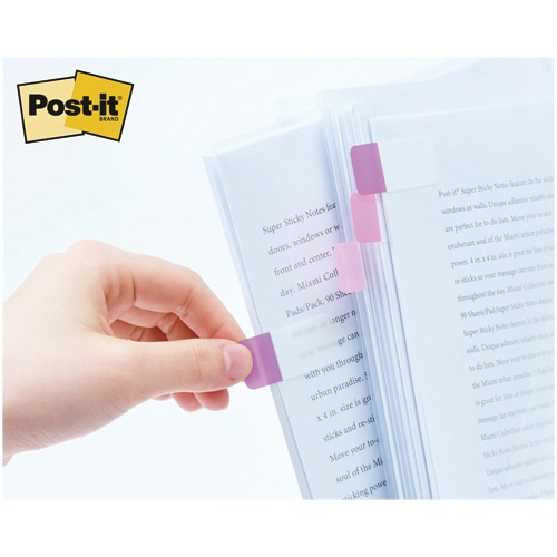 3M ポスト・イットフィルムインデックス 厚口 マルチカラー1 40×18mm 686MC-1 1パック(3冊) 〔×30セット〕 : ポストイット フィルム 付箋 インデックス 見出し 厚口