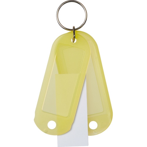 TANOSEE キーホルダー名札 青 10個/袋（ご注文単位1袋）【直送品