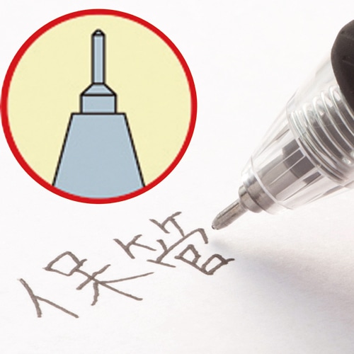 TANOSEE ノック式ゲルインクボールペン ニードルタイプ 0.5mm 黒 1本