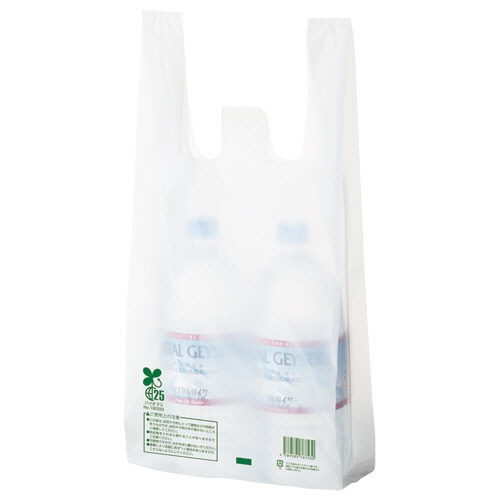 TANOSEE バイオマス配合レジ袋(乳白) 20号 1000枚/箱(ご注文単位1箱)【直送品】