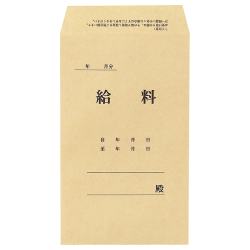 TANOSEE 給料袋 197×119mm 70g/㎡ 100枚/袋(ご注文単位1袋)【直送品】