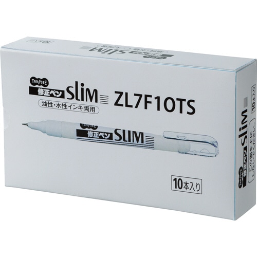 TANOSEE 修正ペン スリム 10本/セット（ご注文単位1セット）【直送品