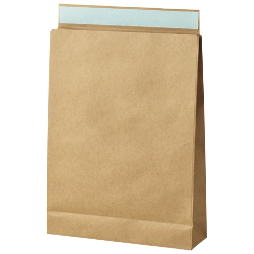 TANOSEE 宅配袋 撥水ニス加工 大 茶 テープ付 100枚/袋(ご注文単位1袋)【直送品】