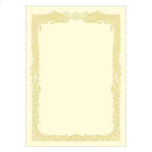 ササガワ タカ印 OA賞状用紙 クリーム A4 ヨコ書用 10-1068 10枚/袋（ご注文単位1袋）【直送品】