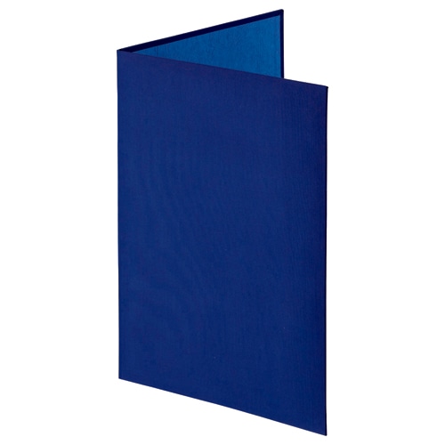 証書ファイル 布クロス貼りタイプ 二つ折りタイプ A4 紺 〔×10セット〕 まとめ）証書ファイル 布クロス 二つ折り 透明コーナー貼り付けタイプ