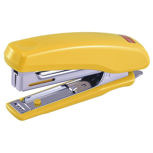 マックス 高機能コンパクトホッチキス 20枚とじ イエロー HD-10NX 1個