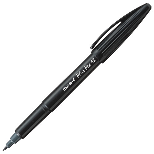 モナミ 水性サインペン Plus Pen・S 極細 黒 18450 12本/セット