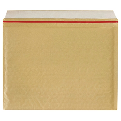 今村紙工 横型薄口クッション封筒 未晒クラフト 茶 KFW-K340 100枚/袋