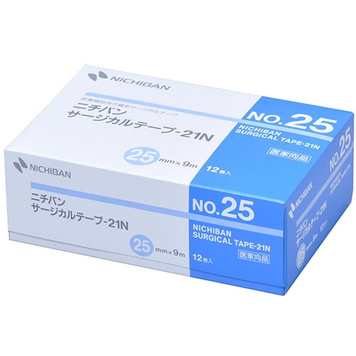 ニチバン サージカルテープ-21N No.25 25mm×9m STN25 12巻/箱（ご注文