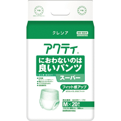 クレシア アクティ におわないのは良いパンツ スーパー M 20枚 4×4 日本製紙クレシア アクティ におわないのは良いパンツ スーパー M 20枚