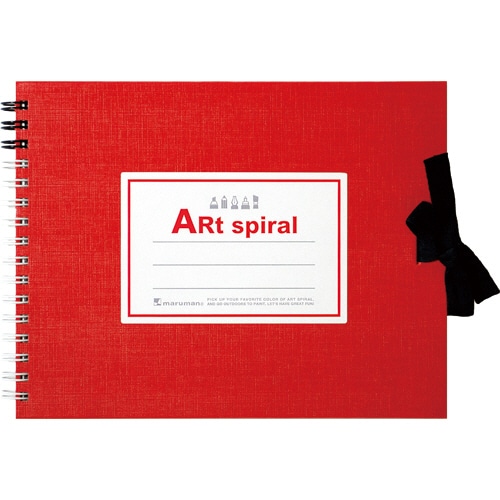 マルマン スケッチブック アートスパイラル F0 レッド 24枚 S310-01 1冊(ご注文単位1冊)【直送品】
