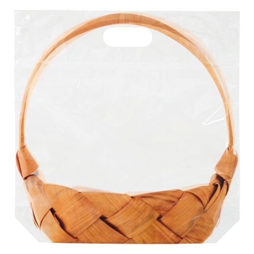 ヘッズ　フォトプリントジップ付バッグ　カゴ　S　PPK-ZS　1パック（30枚）（ご注文単位1パック）【直送品】