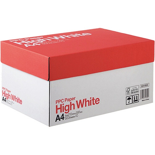 PPC PAPER High White A4 1箱(5000枚:500枚×10冊)(ご注文単位1箱)【直送品】