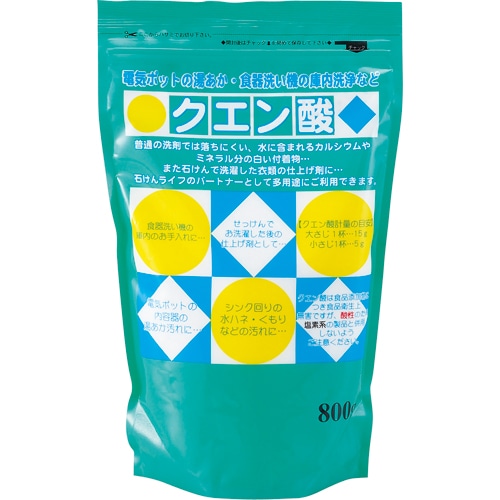 地の塩社 クエン酸 800g 1パック(ご注文単位1パック)【直送品】