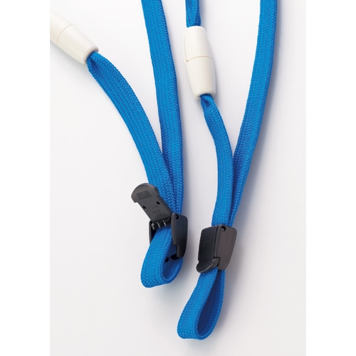 ライオン事務器　つりさげ名札　ヨコ型　ソフトタイプ　平ひも　ブラック　N-73MR　1個（ご注文単位1個）【直送品】