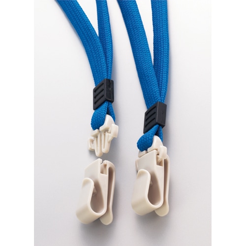 ライオン事務器　つりさげ名札　ヨコ型　ソフトタイプ　平ひも　ブラック　N-73MR　1個（ご注文単位1個）【直送品】