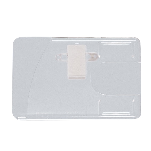 ライオン事務器 IDカード用名札 ヨコ型 ハードタイプ クリップ・安全ピン付 N-231 1個(ご注文単位1個)【直送品】