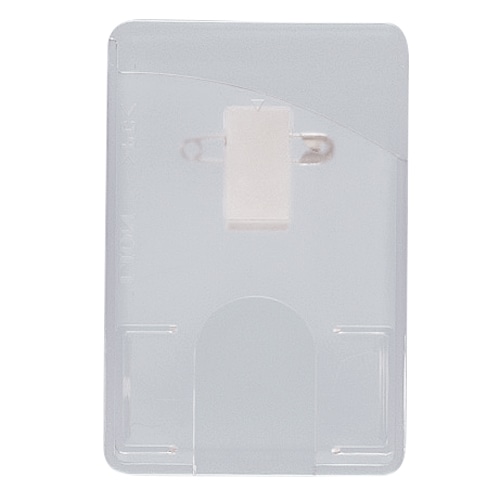 ライオン事務器 IDカード用名札 ヨコ型 ハードタイプ クリップ・安全ピン付 N-232 1個(ご注文単位1個)【直送品】