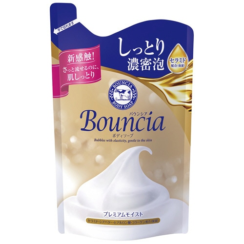 牛乳石鹸共進社　バウンシア　ボディソープ　プレミアムモイスト　詰替用　340ml　1個（ご注文単位1個）【直送品】