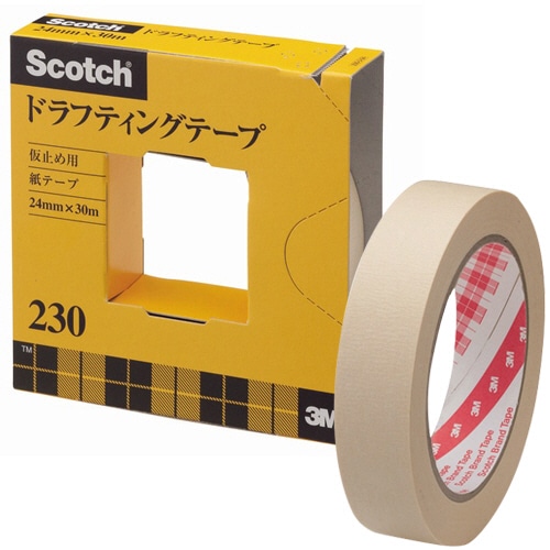 3M スコッチ ドラフティングテープ 230 大巻 24mm×30m 230-3-24 1セット(5巻)(ご注文単位1セット)【直送品】