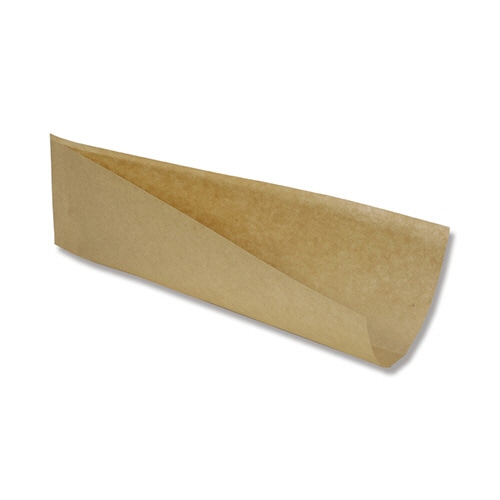 ホットドッグスリーブ　耐油　S　未晒　1セット（500枚：100枚×5パック）（ご注文単位1セット）【直送品】