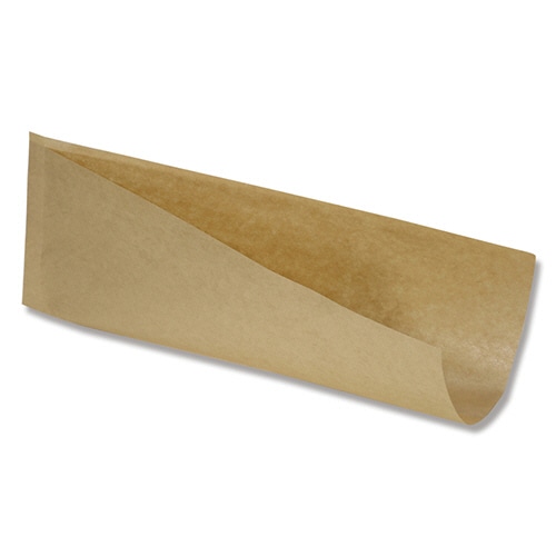 ホットドッグスリーブ　耐油　L　未晒　1セット（500枚：100枚×5パック）（ご注文単位1セット）【直送品】