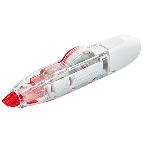 TANOSEE 修正テープ カートリッジタイプ 本体 4.2mm幅×10m 赤 1個（ご