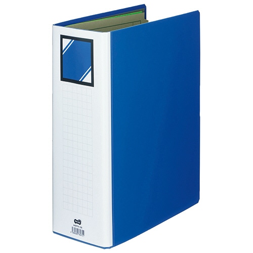 TANOSEE 片開きパイプ式ファイル(インデックス付) A4タテ 1000枚収容 100mmとじ 背幅116mm 青 1冊（ご注文単位1冊）【直送品】
