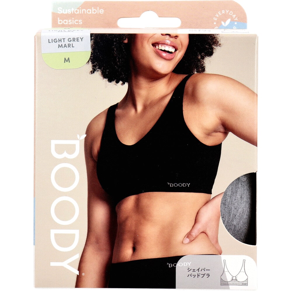 Jorico Enterprises Pty Ltd BOODY シェイパー パッドブラ Mサイズ ライトグレー 1個(ご注文単位1個)【直送品】