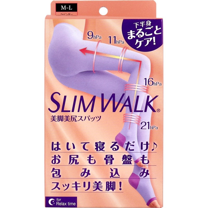 ピップ　スリムウォーク 美脚美尻スパッツ ラベンダー M-L　1個（ご注文単位1個）【直送品】