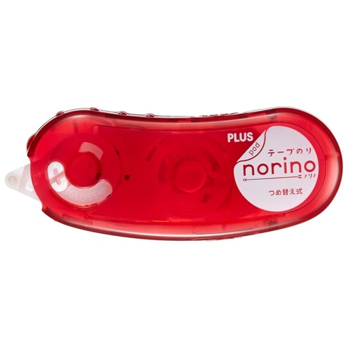 プラス PLUS テープのり ノリノポッド 強力に貼れる 8.4mm×10m レッド 38-892 1個(ご注文単位1個)【直送品】