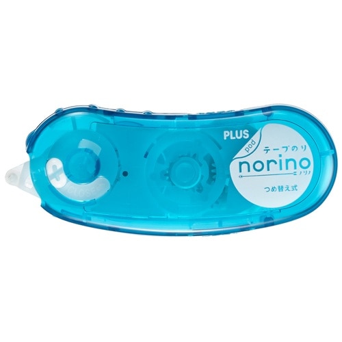 プラス PLUS テープのり ノリノポッド しっかり貼れる 6mm×10m ライトブルー 38-894 1個(ご注文単位1個)【直送品】