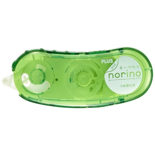 プラス PLUS テープのり ノリノポッド キレイにはがせる 6mm×10m ライトグリーン 38-896 1個(ご注文単位1個)【直送品】