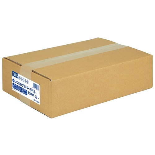 プラス PLUS ラベル いつものラベル 森林認証紙 角丸 12面 500枚 ME