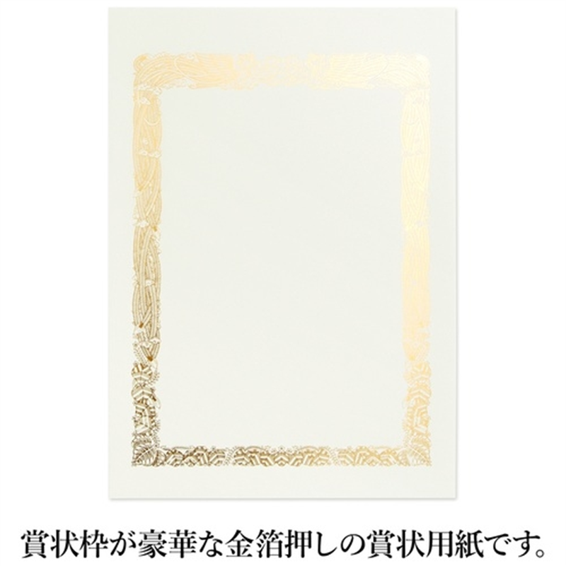 オキナ OA対応金箔賞状用紙 A4横書 5枚 SGA4Y 1個（ご注文単位1個）【直送品】