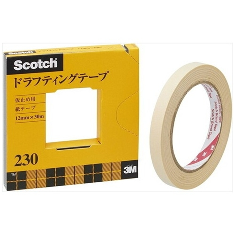 スリーエム ジャパン ドラフティングテープ 230-3-12 12×30m 1個(ご注文単位1個)【直送品】