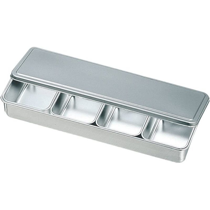 EBM 18-8 調味料入蓋付バット 5長型 543×145 ＥＢＭ １８-８ 調味料入蓋付バット ５長型 ５４３×１４５(90)（商品