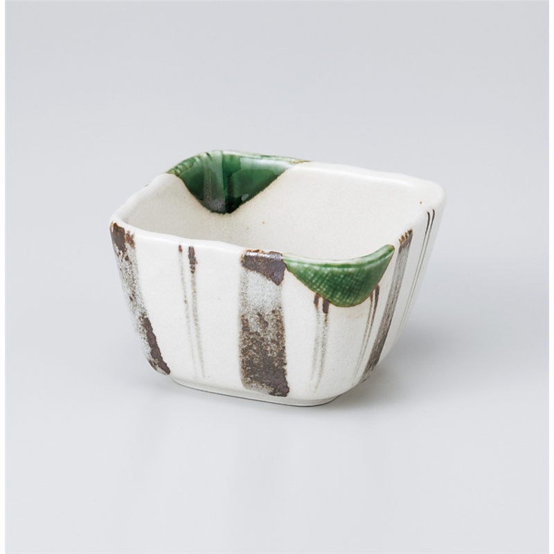 古林陶器 組鉢 志野織部十草角3.6小鉢 907540347 1個（ご注文単位1個）【直送品】