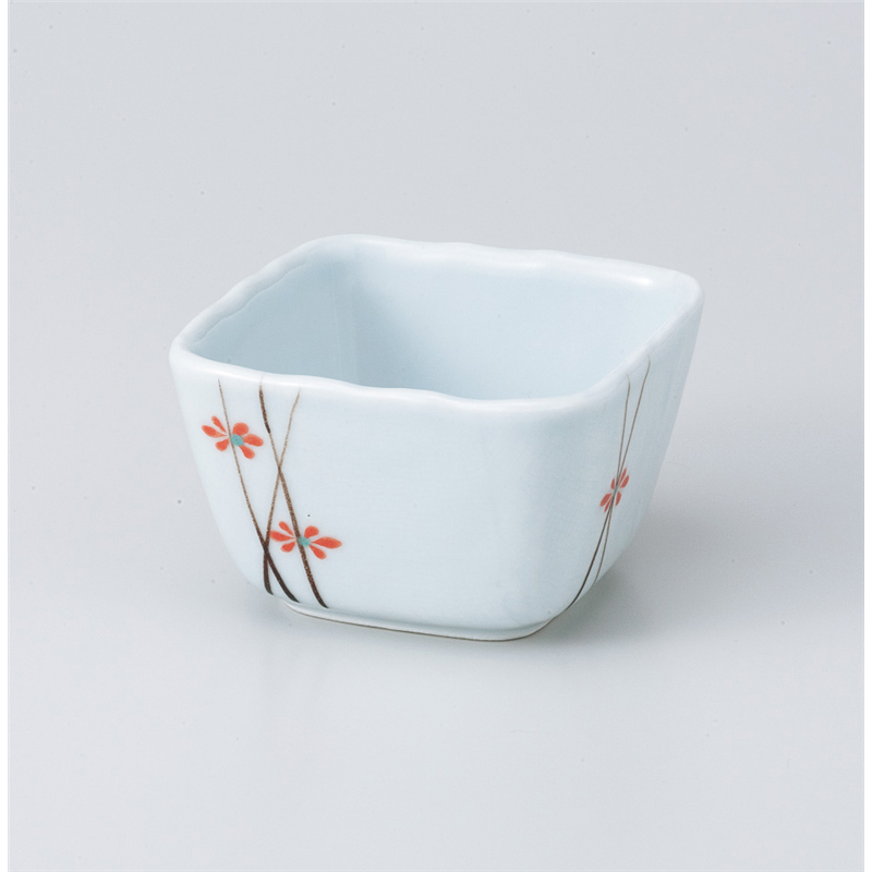 古林陶器 組鉢 花ちらし角3.6小鉢 806440547 1個（ご注文単位1個）【直送品】