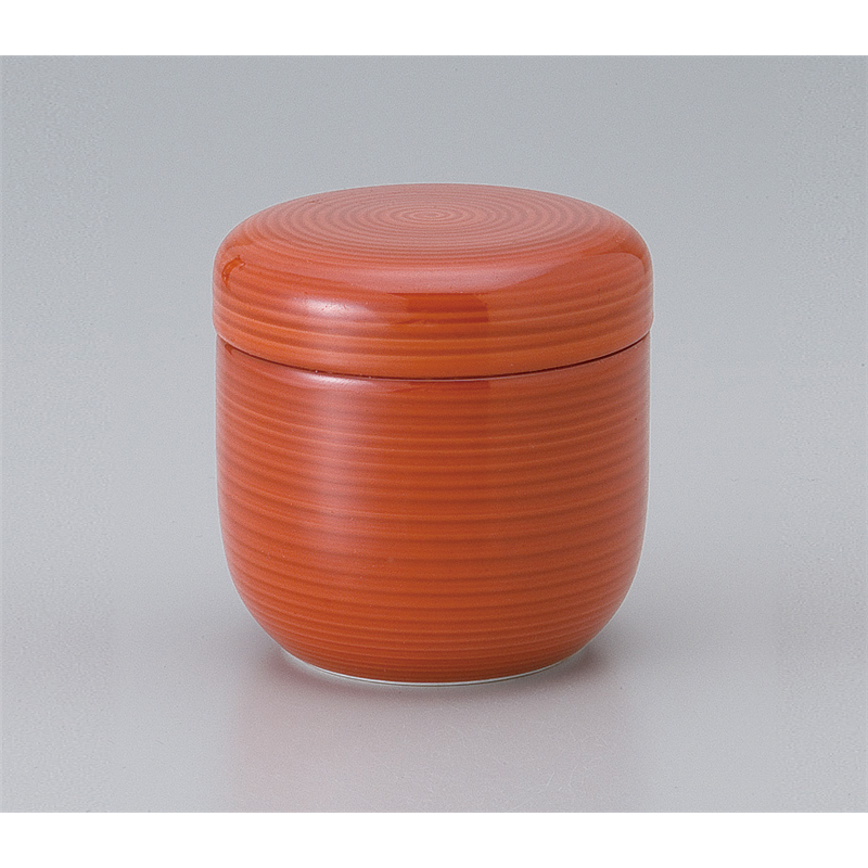 古林陶器 蒸椀 赤巻夏目型むし碗 515710474 1個(ご注文単位1個)【直送品】