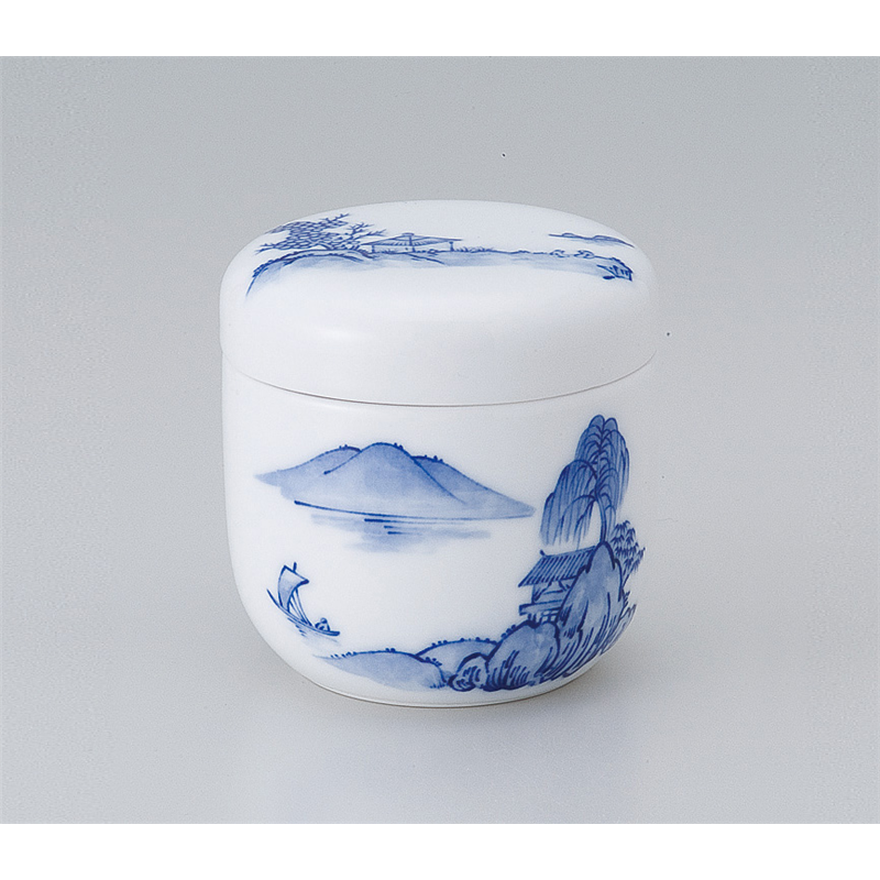 古林陶器 蒸椀 山水夏目型むし碗 515720571 1個(ご注文単位1個)【直送品】