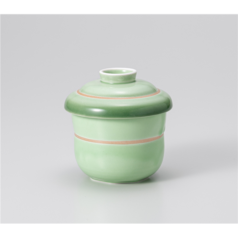 古林陶器 蒸椀 緑彩茶筋むし碗 515910271 1個(ご注文単位1個)【直送品】
