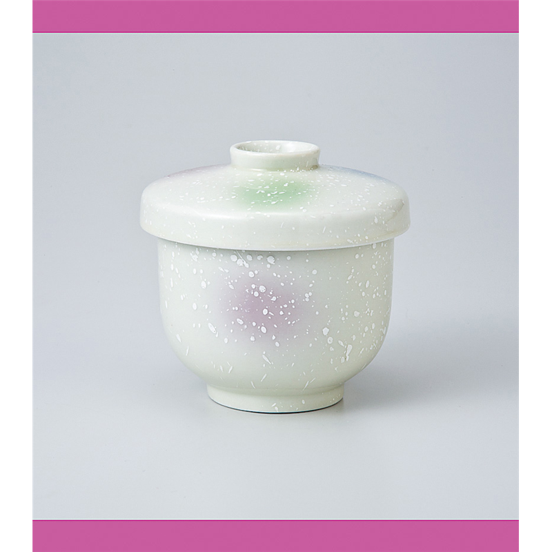 古林陶器 蒸椀 並形蒸碗(中)三色吹(115-09) 715820451 1個(ご注文単位1個)【直送品】