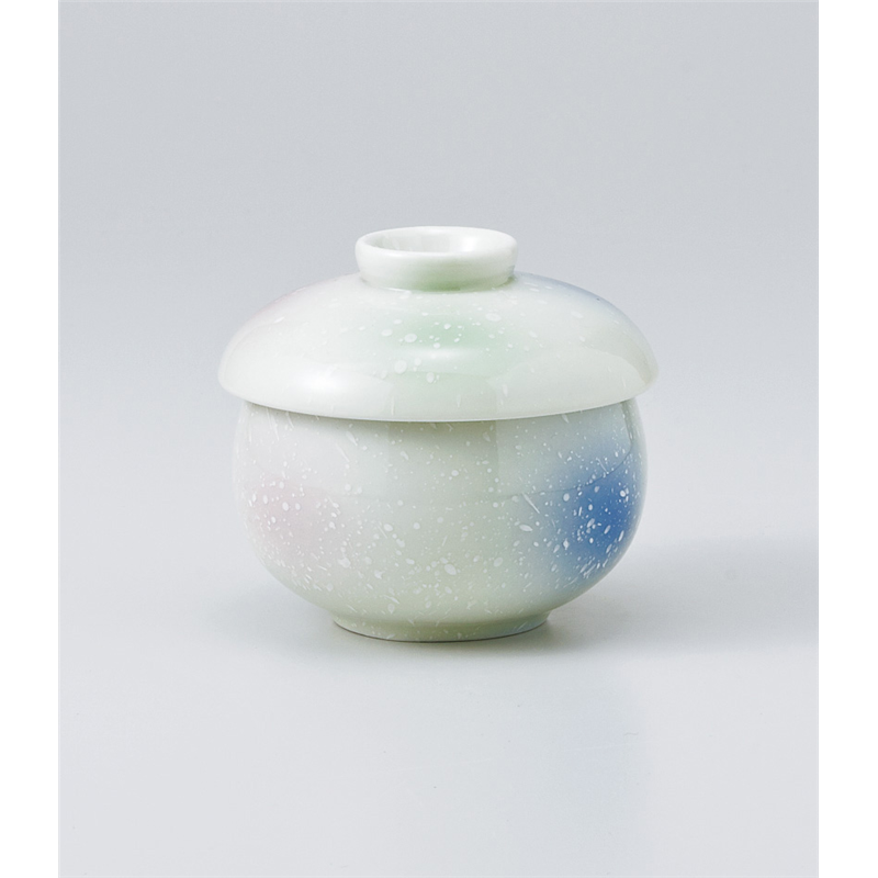 古林陶器 蒸椀 腰丸形蒸碗(中)三色吹(117-09) 917750551 1個(ご注文単位1個)【直送品】